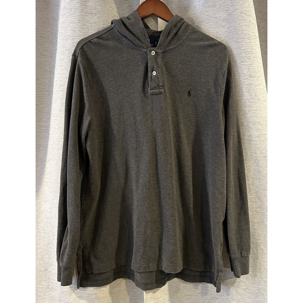 Polo Ralph Lauren Men's Gray Vintage Hoodie Pullover XL